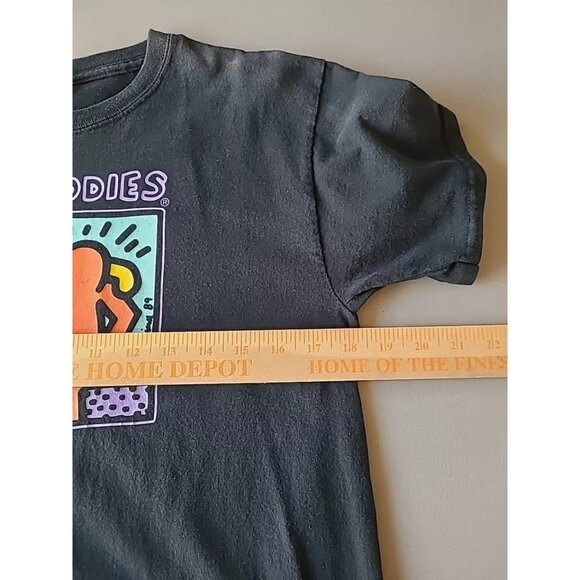Vintage 1989 Keith Haring Best Buddies Art T-shirt Youth L Black Short Sleeve Su - Picture 8 of 11